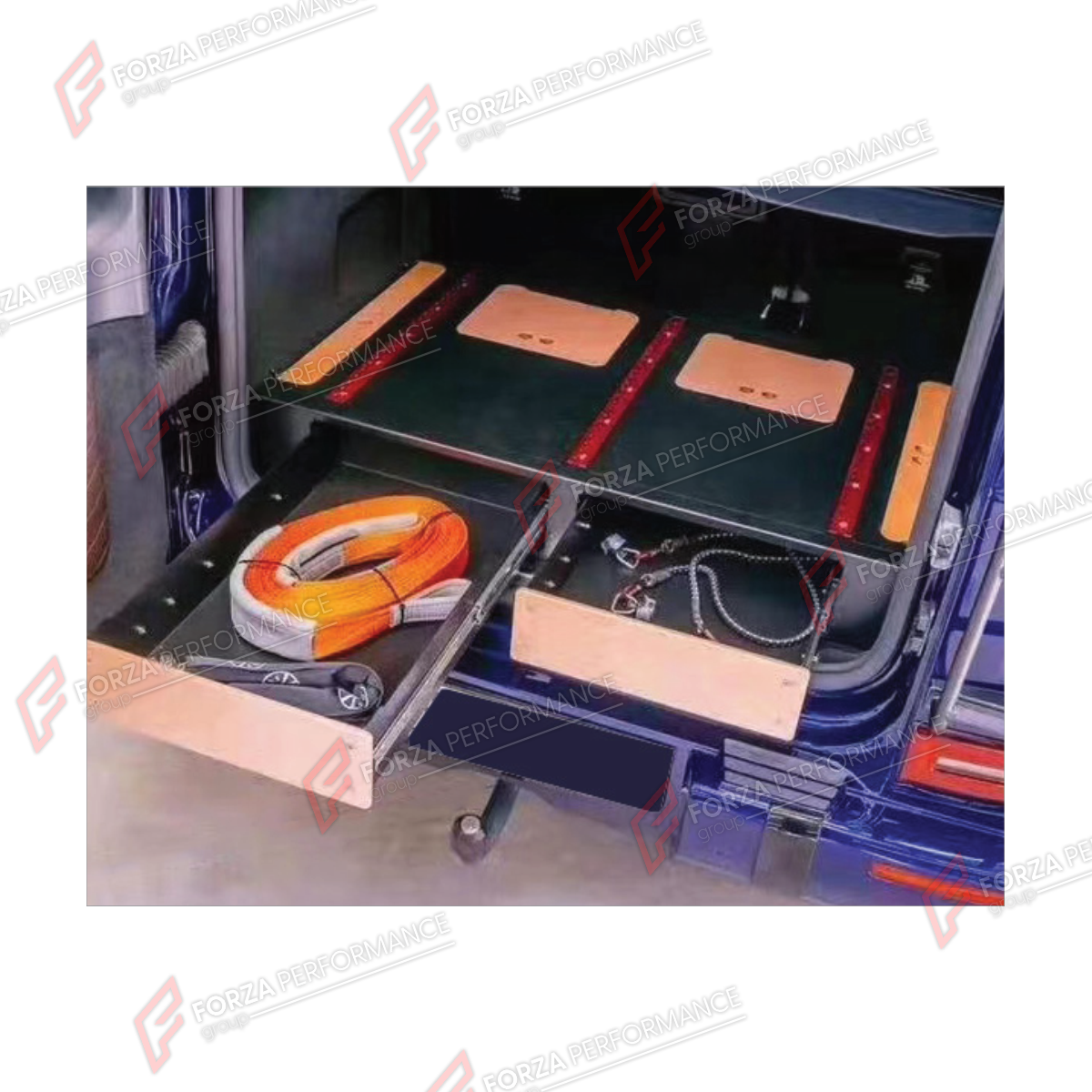 TRUNK STORAGE BOX for MERCEDES-BENZ G-CLASS W464 G63 G350 G350D G400D G500 G550 2019 - 2024

Set includes:
Trunk Storage Box

Material: Plastic

NOTE: Professional installation is required.