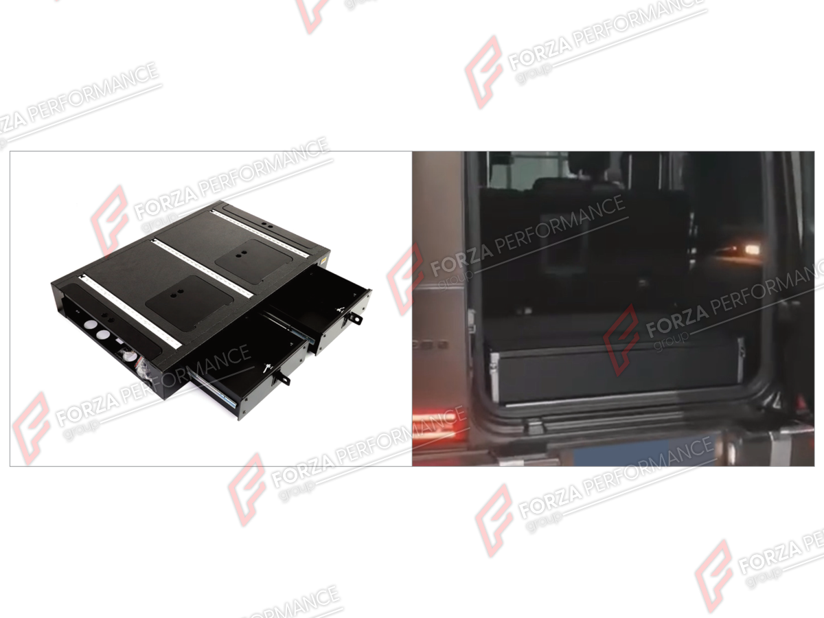 TRUNK STORAGE BOX for MERCEDES-BENZ G-CLASS W464 G63 G350 G350D G400D G500 G550 2019 - 2024

Set includes:
Trunk Storage Box

Material: Metal

NOTE: Professional installation is required.