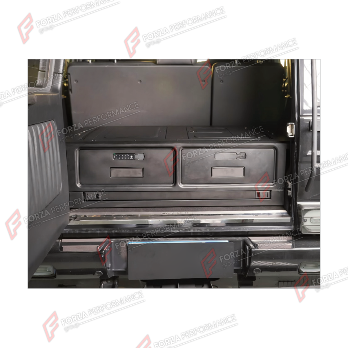 TRUNK STORAGE BOX for MERCEDES-BENZ G-CLASS W465 G63 G450D G500 G550 2025+

Set includes:
Trunk Storage Box

Material: Plastic

NOTE: Professional installation is required.