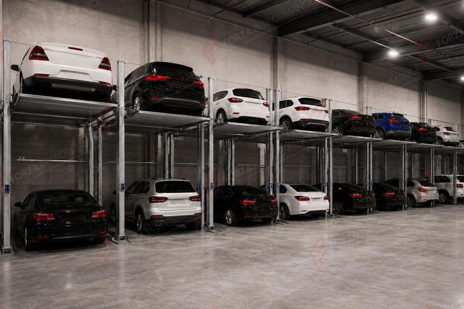 TTS-3 Triple Stacker Garage Parking Lift - 3-Car Storage, 2,300 kg per Level - aparcamiento de coches / monte-voiture