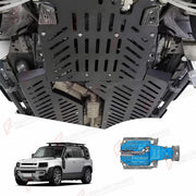 UNDERBODY SKID PLATE for LAND ROVER DEFENDER 110 L663 2020+
Set includes:

Underbody Skid Plate
Material: Aluminium

NOTE: Professional installation is required.