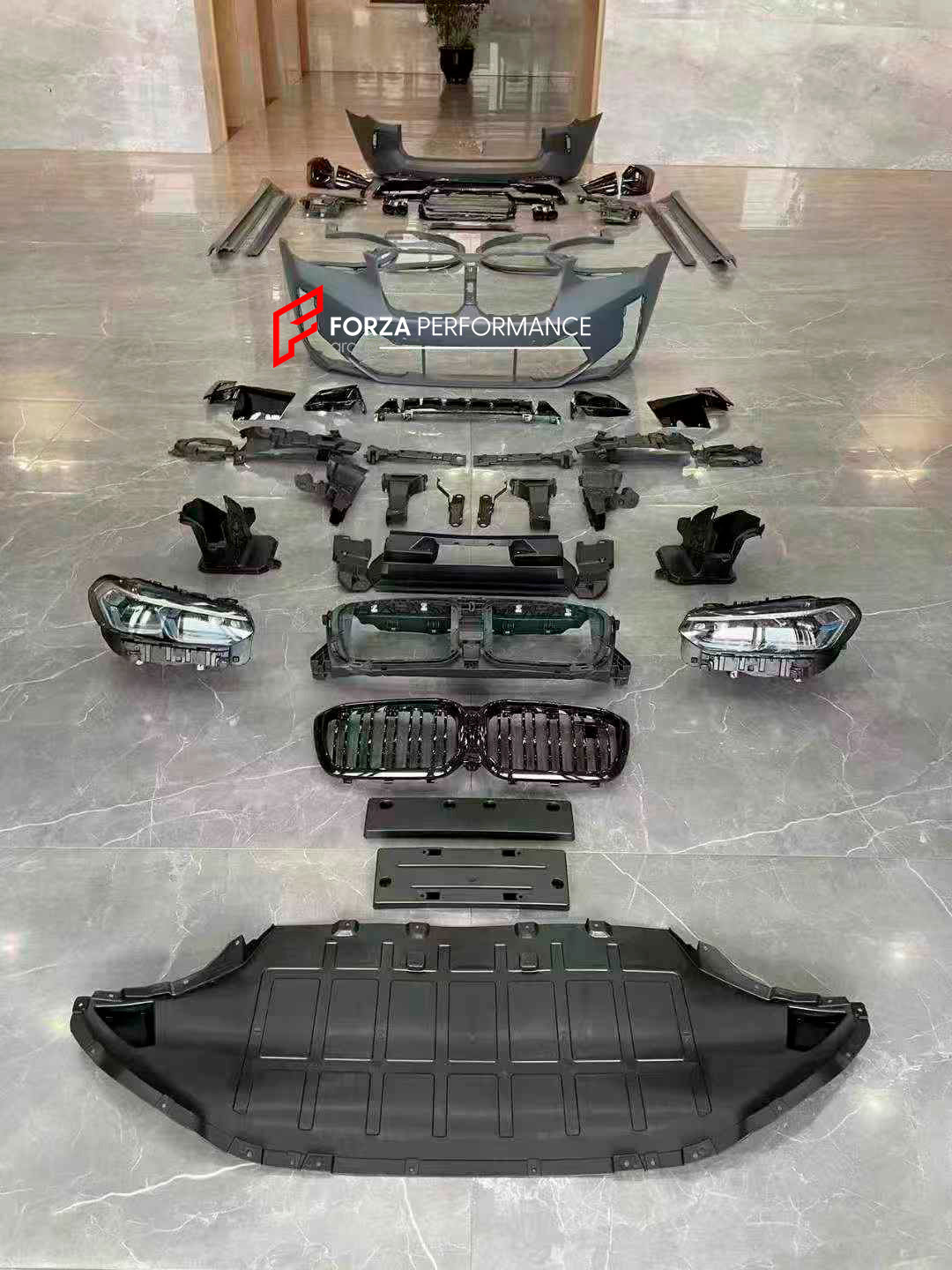 UPGRADE BODY KIT for BMW X3 G01 upgrade to X3M F97



Set includes:

Front Lip
Front Bumper Assembly
Grille
Fender Flares
Rear Spoiler
Rear Bumper
Rear Diffuser
Exhaust Tips

Material: Plastic

Note:Professional installation is required.