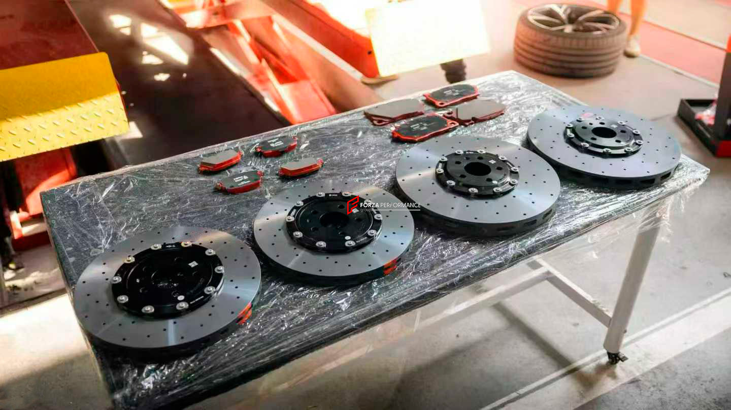 We manufacture premium quality carbon ceramic brakes discs rotors for AUDI RS6 C8 2019+ in any size

Specification:

Front disc: 420 mm, thickness 40 mm

Rear disc: 370 mm, thickness 30 mm
Material: Carbon Ceramic ( C / SiC) rings, Aluminium hat / bell

Includes: Carbon ceramic brake disсs / rotors, brake pads, brackets for calipers, hoses.

Fitment: Direct Bolt-On replace OE IRON

BRAKE DISCS ROTORS CAN BE MADE FOR YOUR CAR IN ANY SIZE AND UPGRADED FROM IRON / STEEL DISCS TO CARBON CERAMIC

PLEASE INCLUDE 