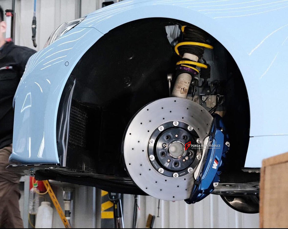 We manufacture premium quality carbon ceramic brakes discs rotors for BMW M2 COMPETETION G87 2023+ in any size

Specification:

Front disc: 400 mm, thickness 36 mm

Rear disc: 370 mm, thickness 34 mm
Material: Carbon Ceramic ( C / SiC) rings, Aluminium hat / bell

Includes: Carbon ceramic brake disсs / rotors, brake pads.

Fitment: Direct Bolt-On replace OE IRON

BRAKE DISCS ROTORS CAN BE MADE FOR YOUR CAR IN ANY SIZE AND UPGRADED FROM IRON / STEEL DISCS TO CARBON CERAMIC

PLEASE INCLUDE YOUR CAR VIN, MODEL