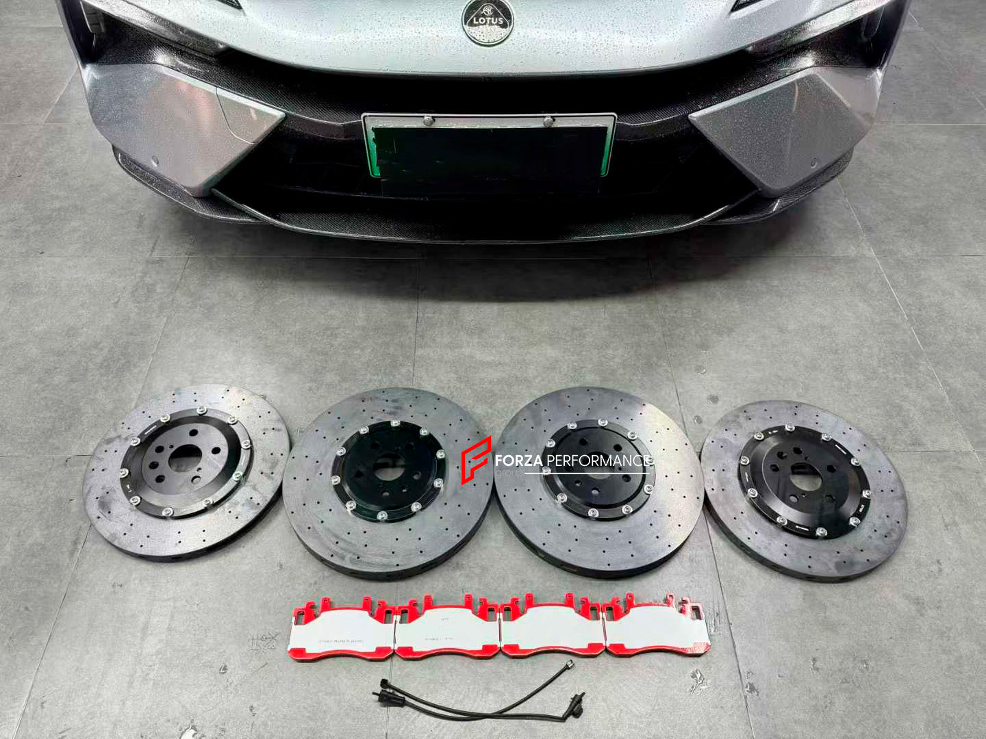 We manufacture premium quality carbon ceramic brakes discs rotors for LOTUS EMEYA 2024+ In any size

Specification:

Front disc: 420 mm, thickness 40 mm

Rear disc: 400 mm, thickness 28 mm
Material: Carbon Ceramic ( C / SiC) rings, Aluminium hat / bell

Includes: Carbon ceramic brake disсs / rotors, brake pads.

Fitment: Direct Bolt-On replace OE IRON

BRAKE DISCS ROTORS CAN BE MADE FOR YOUR CAR IN ANY SIZE AND UPGRADED FROM IRON / STEEL DISCS TO CARBON CERAMIC

PLEASE INCLUDE YOUR CAR VIN, MODEL, YEAR AND 