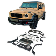 UPGRADE FACELIFT BODY KIT for MERCEDES-BENZ G-CLASS W464 2018 - 2024 to G63 W465 AMG 2025

Set includes:

Front Bumper
Headlight Covers
Front Grille (Silver or Black)
Fender Flares


Material: Plastic

NOTE: Professional installation is required

Contact us for pricing

Payment ►
Visa
Mastercard
PayPal with a credit card (add 4.4% at checkout)
Payoneer
Shipment ►
By express DHL/UPS/TNT/FedEx
To the local international airport
Special line by air
Special line by the sea
To Europe and the UK by train

Please 