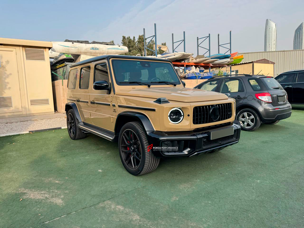 UPGRADE FACELIFT BODY KIT for MERCEDES-BENZ G-CLASS W464 2018 - 2024 to G63 W465 AMG 2025

Set includes:

Front Bumper
Headlight Covers
Front Grille (Silver or Black)
Fender Flares


Material: Plastic

NOTE: Professional installation is required

Contact us for pricing

Payment ►
Visa
Mastercard
PayPal with a credit card (add 4.4% at checkout)
Payoneer
Shipment ►
By express DHL/UPS/TNT/FedEx
To the local international airport
Special line by air
Special line by the sea
To Europe and the UK by train

Please 