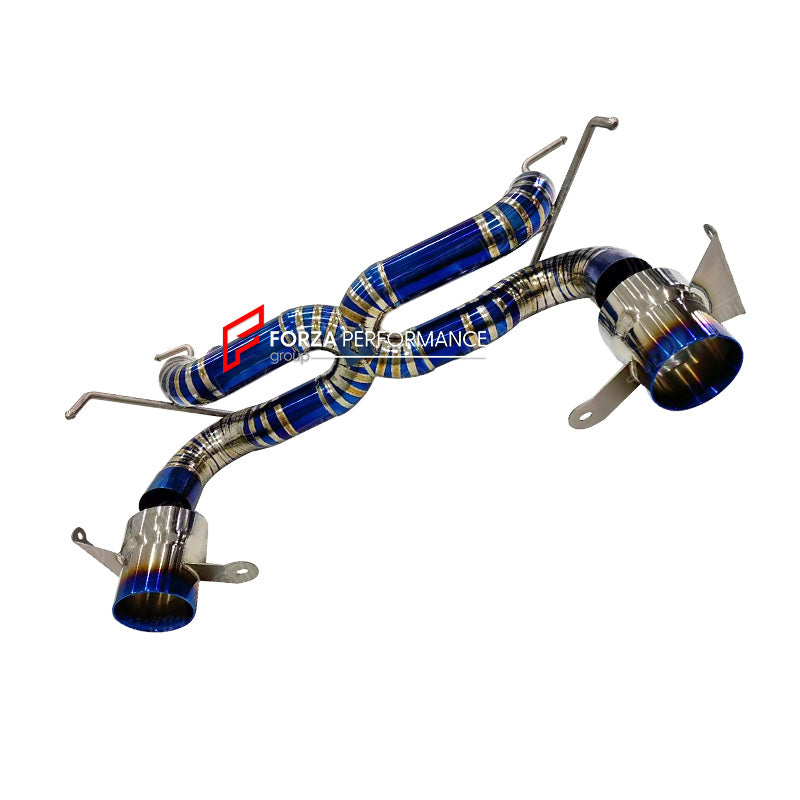 VALVED EXHAUST CATBACK for FERRARI 488 GTB 3.9T 2015 - 2020
Set includes:
Valved Central Pipe with X Pipe 
Exhaust Tips
Material: Titanium (can be made in Stainless Steel)
Optional: We can offer downpipe and catless downpipe
NOTE: Professional installation is required.
Why “Contact Us for Pricing”?
We don’t display fixed prices because our goal is to offer you the most competitive deal possible. Product costs often decrease over time, and by requesting a quote, you’ll receive our most up-t