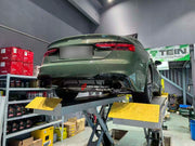 VALVED EXHAUST CUTBACK MUFFLER for AUDI A5 B9 2.9T 2020+

Valved exhaust, meaning that has remote, controlled valves - allowing a switch between an aggressive loud sports sound and a sound that is closer to the OEM sound

Set includes:

Center Pipes
Muffler with valves
Exhaust tips

Material: Stainless Steel (we can also make Titanium by request)

Optional: We can offer downpipe and catless downpipe

Production time: 10 days

FEATURES:

Engineered Digital prototyping using 3D CAD design software, each car m