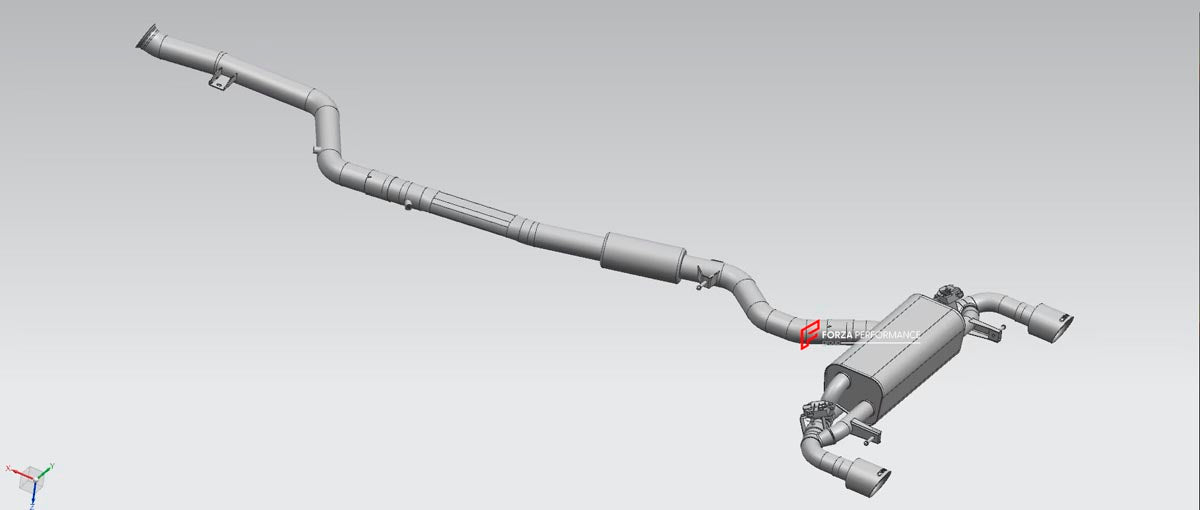 VALVED EXHAUST CATBACK MUFFLER for BMW 2 SERIES G42 225i 2.0T 2022+ FORZA PERFORMANCE Custom Fit

Set includes:

Center Pipes
Muffler with Valves
Dual Exhaust Tips
Valve Control Box with Remote Control
Material: Stainless Steel (Can be made of Titanium)

Production time: 10-15 days
