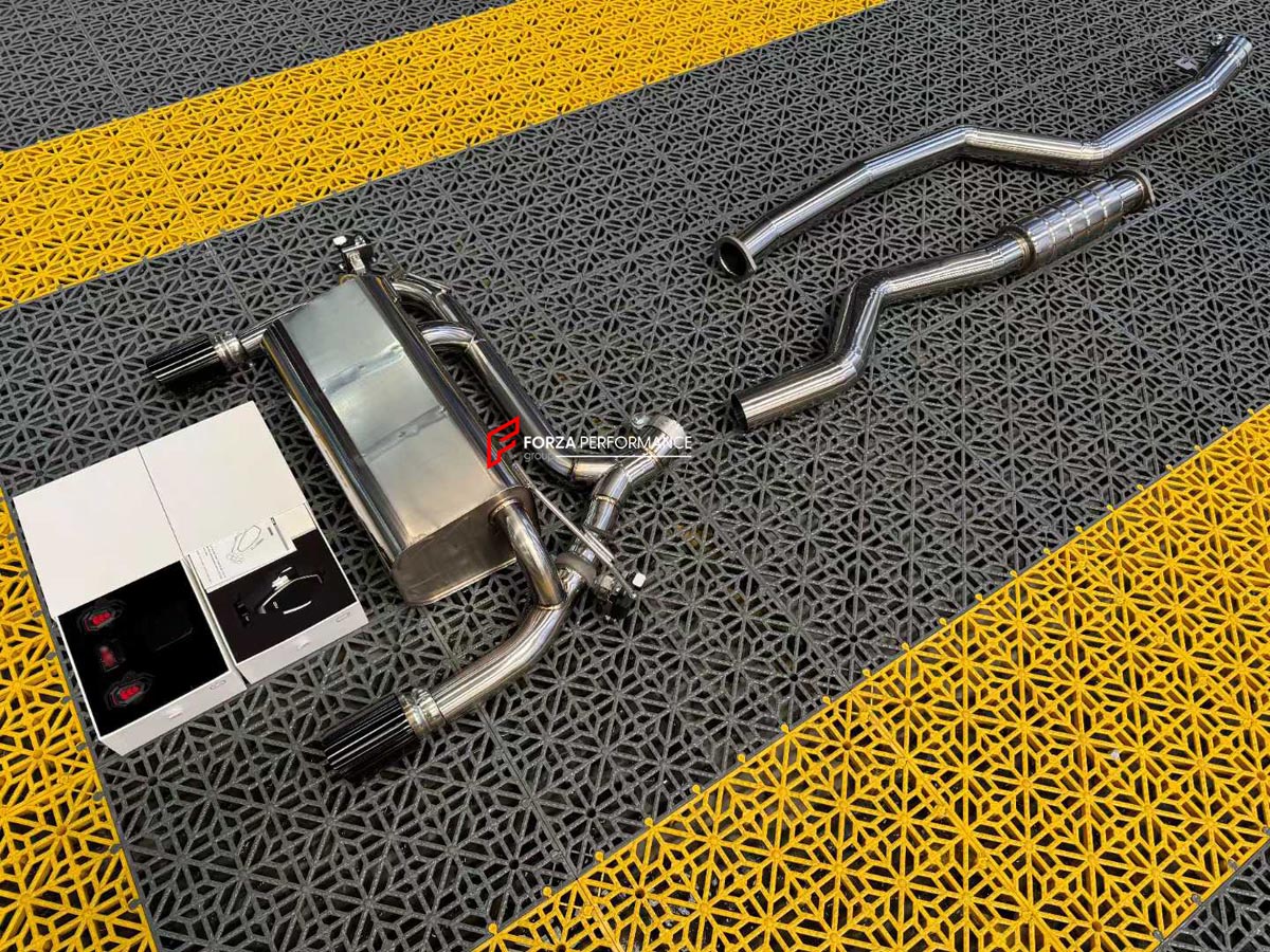 EXHAUST CATBACK MUFFLER for BMW 4 SERIES F33 F32 LCI 440i I6 3.0T 2018 - 2020

Set includes:

Center Pipes
Valved Bypass Muffler with Exhaust Tips
Electronic Valve Actuators
Valve Control Box with Remote Control (you may also reuse your factory exhaust valve motors)
Material: Stainless Steel (Can be made of Titanium)

Production time: 10-15 days