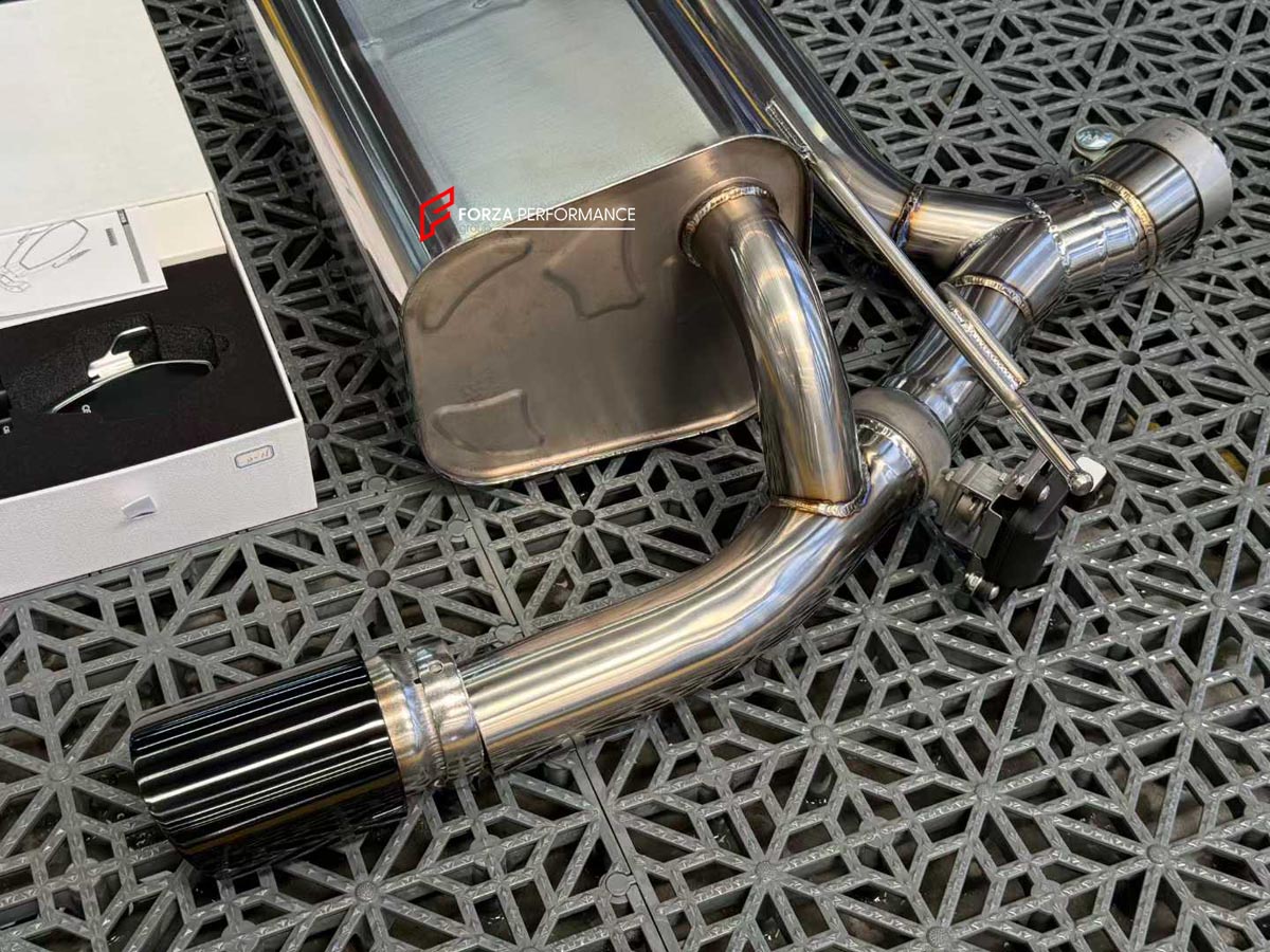 EXHAUST CATBACK MUFFLER for BMW 4 SERIES F33 F32 LCI 440i I6 3.0T 2018 - 2020

Set includes:

Center Pipes
Valved Bypass Muffler with Exhaust Tips
Electronic Valve Actuators
Valve Control Box with Remote Control (you may also reuse your factory exhaust valve motors)
Material: Stainless Steel (Can be made of Titanium)

Production time: 10-15 days
