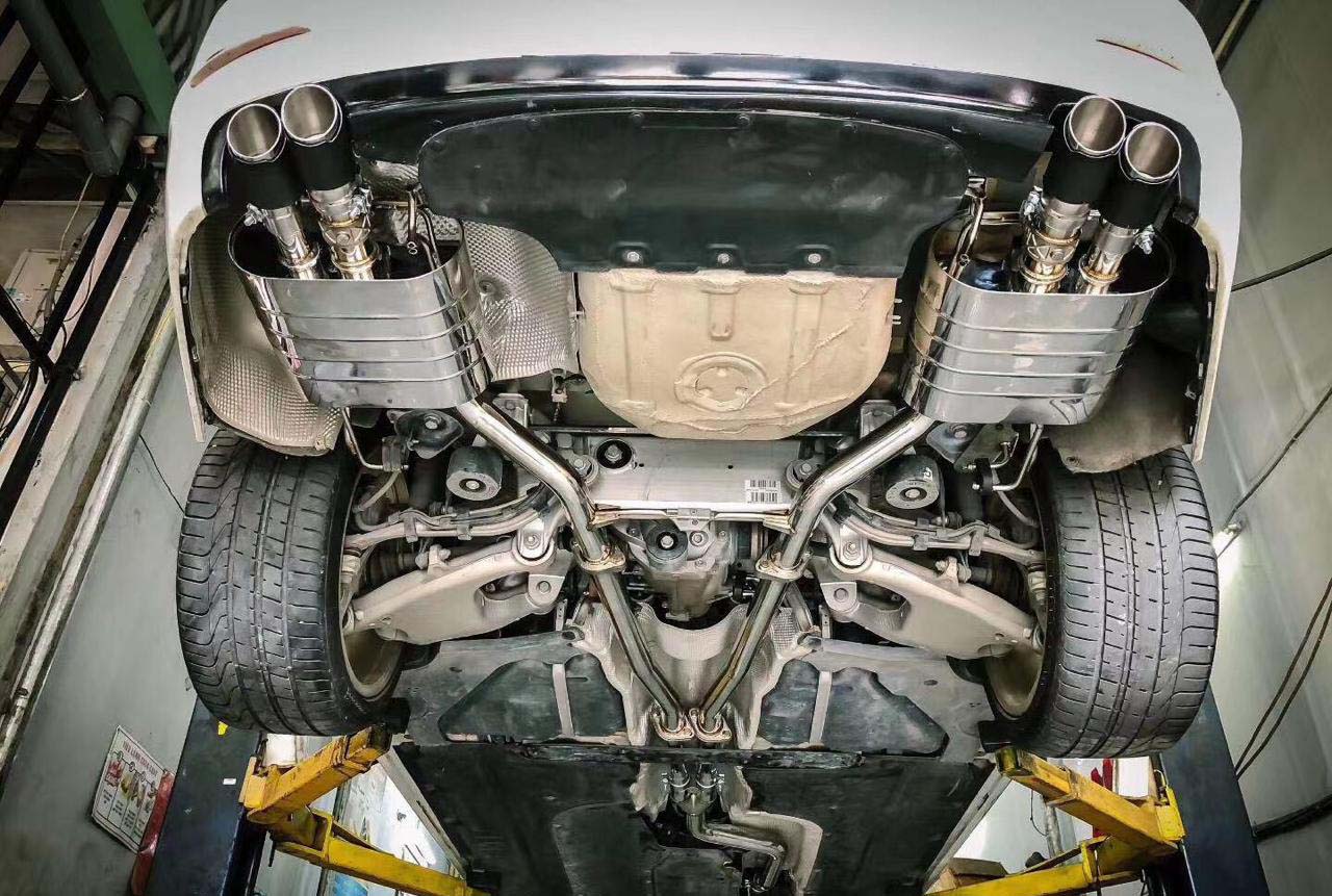 VALVED EXHAUST CATBACK MUFFLER for BMW 5 Series F10 2.5 FORZA PERFORMANCE Custom Fit

Set includes:

Center Pipes
Mufflers with Valves
Exhaust Tips
Downpipe and catless downpipe available on request (optional, extra cost - not included)
Material: Stainless Steel (Can be made of Titanium)

Production time: 10–15 days
