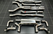 VALVED EXHAUST CATBACK MUFFLER for BMW 7 SERIES G70 760i XDRIVE 4.4 V8 2022+

Set includes:

Mid Pipes
Connecting Pipe
Valved Bypass Muffler
Exhaust Tips
Electronic Valve Actuators (mounting brackets for the new motors included)
Valve Control Box with Remote Control (you may also reuse your factory exhaust valve motors)

Material: Stainless Steel SS304 (Can be made of Titanium)

NOTE: Professional installation is required.

Production time: 10-15 days