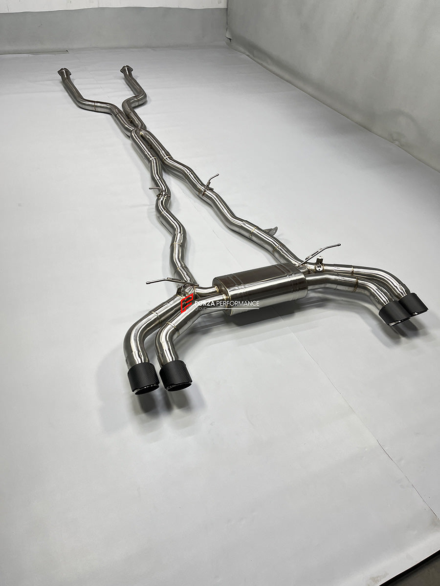 Forza Performance Aggressive sporty sound VALVED EXHAUST CATBACK MUFFLER for BMW M5 G90 4.4 2024+

Valved exhaust, meaning that has remote, controlled valves - allowing a switch between an aggressive loud sports sound and a sound that is closer to the OEM sound

Set includes:

Center Pipes
Exhaust Tips
Muffles with valves

Factory exhaust tips must be reused

Material: Stainless steel ( for an extra cost we can make titanium )

Optional: We can offer downpipe and catless downpipe 