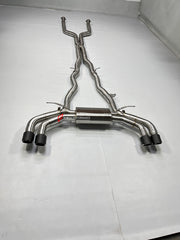 Forza Performance Aggressive sporty sound VALVED EXHAUST CATBACK MUFFLER for BMW M5 G90 4.4 2024+

Valved exhaust, meaning that has remote, controlled valves - allowing a switch between an aggressive loud sports sound and a sound that is closer to the OEM sound

Set includes:

Center Pipes
Exhaust Tips
Muffles with valves

Factory exhaust tips must be reused

Material: Stainless steel ( for an extra cost we can make titanium )

Optional: We can offer downpipe and catless downpipe 