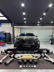 Forza Performance Aggressive sporty sound VALVED EXHAUST CATBACK MUFFLER for BMW M5 G90 4.4 2024+

Valved exhaust, meaning that has remote, controlled valves - allowing a switch between an aggressive loud sports sound and a sound that is closer to the OEM sound

Set includes:

Center Pipes
Exhaust Tips
Muffles with valves

Factory exhaust tips must be reused

Material: Stainless steel ( for an extra cost we can make titanium )

Optional: We can offer downpipe and catless downpipe 