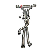 VALVED EXHAUST CATBACK MUFFLER for BMW M5 G90 S68 4.4T 2025+

Set include:

Resonated Mid Pipes with X Pipe
Valved Bypass Mufflers
Exhaust Tips
Valve Control Box with Remote Control

Material: Stainless Steel (can be made in titanium)

Production time: 15 working days

NOTE:&nbsp;Professional installation is required

FEATURES:

Engineered Digital prototyping using 3D CAD design software, each car model chassis has been 3D laser scanned in the factor
Factory run all test cars on Italian 1200HP Dyno machine,