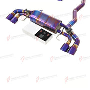VALVED EXHAUST CATBACK MUFFLER for BMW M8 F91 4.4T 2020 + FORZA PERFORMANCE Custom Fit

Set includes:

Center Pipes
Muffler with Valves
Exhaust Tips
Valve Control Box with Remote Control (you may also reuse your factory exhaust valve motors)
Material: Stainless Steel

Production time: 10-15 days