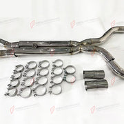 VALVED EXHAUST CATBACK MUFFLER for BMW M8 COMPETITION F91 F92 F93 4.4T 2019 + FORZA PERFORMANCE Custom Fit

Set includes:

Center Pipes
Muffler with Valves
Exhaust Tips
Valve Control Box with Remote Control (you may also reuse your factory exhaust valve motors)
Material: Stainless Steel

Production time: 10–15 days