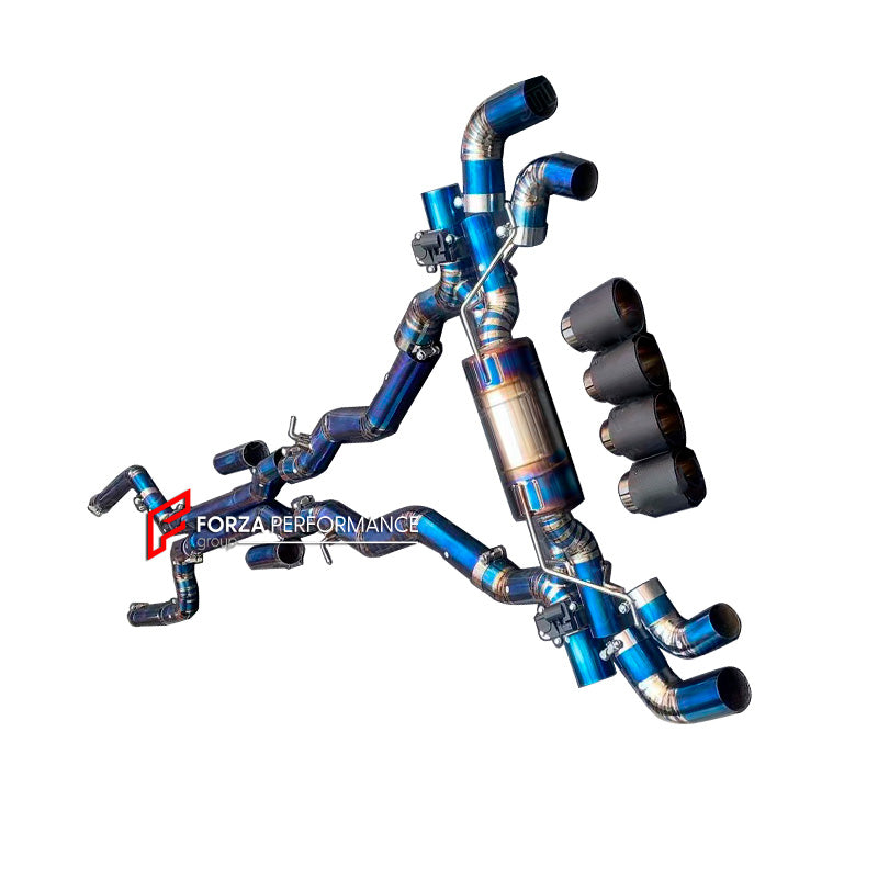 VALVED EXHAUST CATBACK MUFFLER for BMW M5 G90 S68 4.4T 2025+

Set include:

Resonated Mid Pipes
Valved Bypass Mufflers
Exhaust Tips
Valve Control Box with Remote Control

Material: Titanium (can be made in Stainless Steel)

Production time: 15 working days

NOTE:&nbsp;Professional installation is required

FEATURES:

Engineered Digital prototyping using 3D CAD design software, each car model chassis has been 3D laser scanned in the factor
Factory run all test cars on Italian 1200HP Dyno machine, to make the