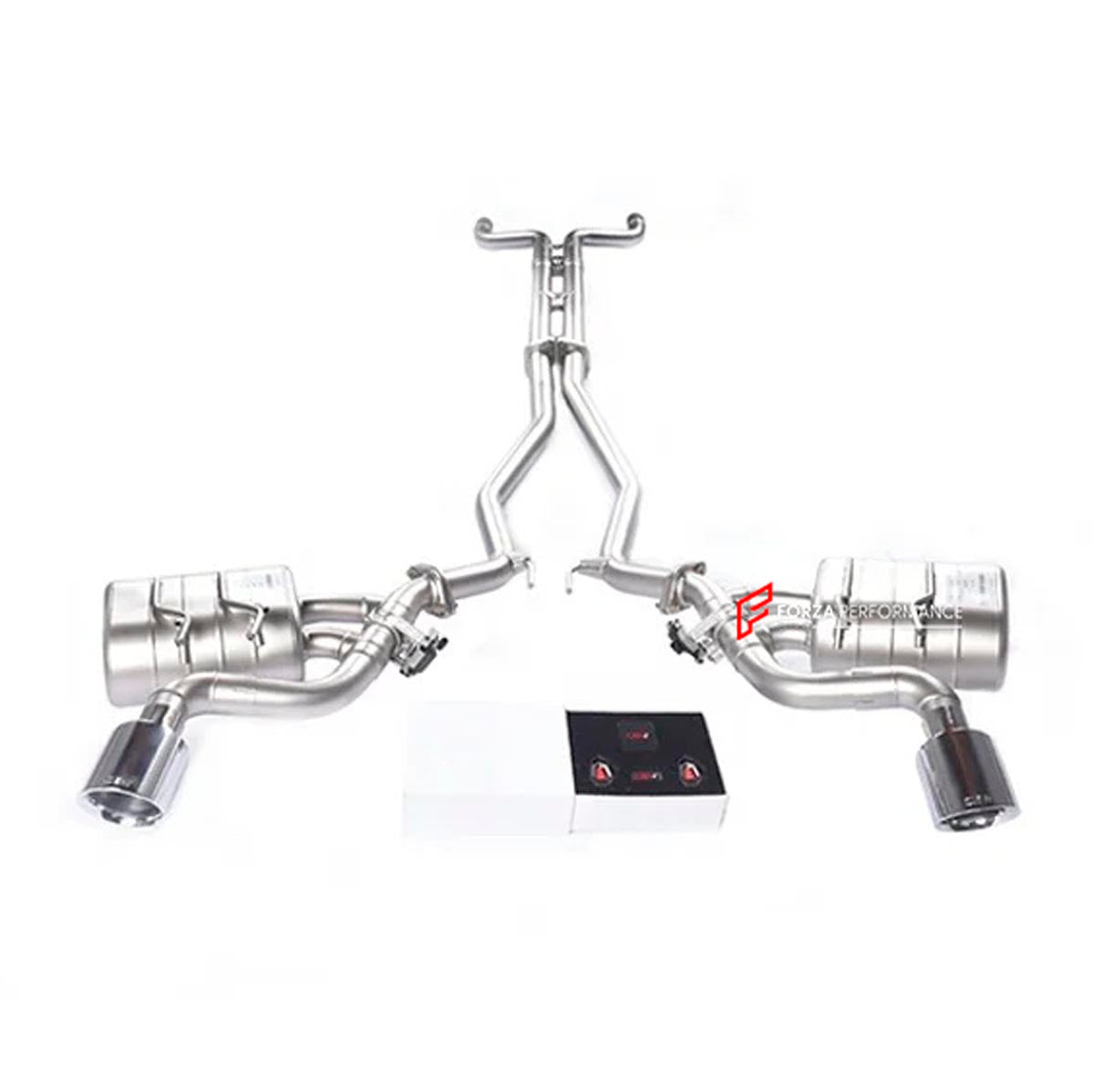 VALVED EXHAUST CATBACK MUFFLER for CHEVROLET CAMARO 3.6 V6 2010 - 2015 FORZA PERFORMANCE Custom Fit

Set includes:

Mid Pipe
Valvetronic Rear Section
Dual Exhaust Tips
Remote Control Kit
Material: Stainless Steel (Can be made of Titanium)

Production time: 10–15 days
