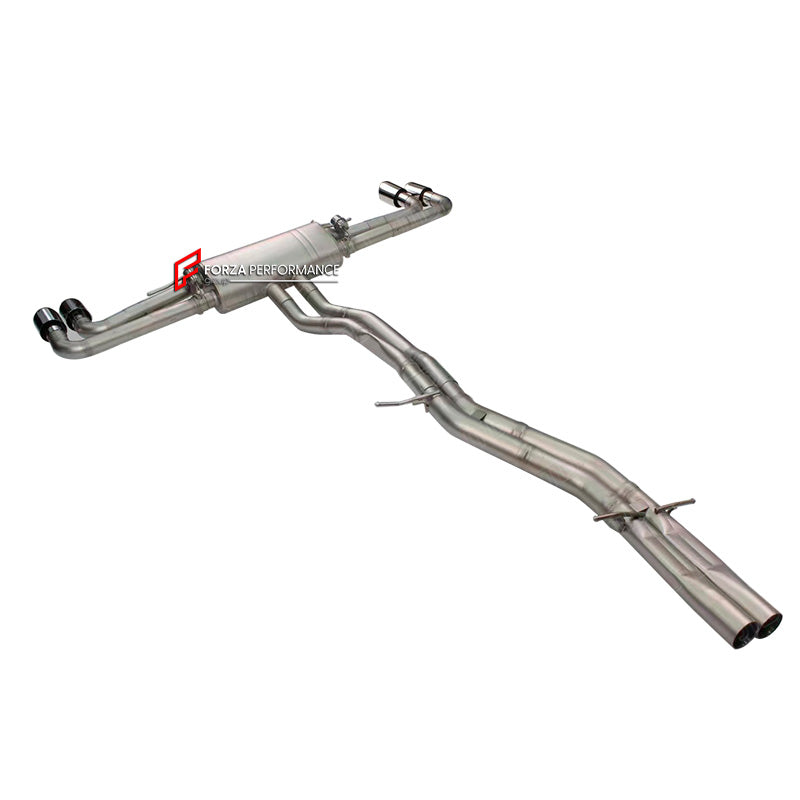 VALVED EXHAUST CATBACK MUFFLER for LAMBORGHINI URUS 2018+

Set includes:

Resonated Mid Pipes
Valved Bypass Muffler
Exhaust Tips
Electronic Remote Valve Control


Material: Stainless Steel (can be made in Titanium)

Optional: We can offer downpipe and catless downpipe

Production time: 15 days

FEATURES:

Engineered Digital prototyping using 3D CAD design software, each car model chassis has been 3D laser scanned in the factory
Factory run all test cars on Italian 1200HP Dyno machine, to make the best perfo