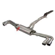 VALVED EXHAUST CATBACK MUFFLER for LAMBORGHINI URUS 2018+

Set includes:

Resonated Mid Pipes
Valved Bypass Muffler
Exhaust Tips
Electronic Remote Valve Control


Material: Stainless Steel (can be made in Titanium)

Optional: We can offer downpipe and catless downpipe

Production time: 15 days

FEATURES:

Engineered Digital prototyping using 3D CAD design software, each car model chassis has been 3D laser scanned in the factory
Factory run all test cars on Italian 1200HP Dyno machine, to make the best perfo