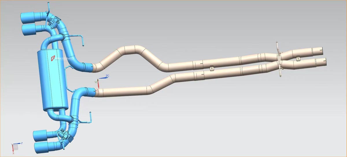 VALVED EXHAUST CATBACK MUFFLER for LAND ROVER DEFENDER L663 P425 P525 V8 5.0 2020 + FORZA PERFORMANCE Custom Fit

Set includes:

Mid Pipes
Valved Bypass Muffler with Exhaust Tips
Electronic Valve Actuators
Valve Control Box with Remote Control (you may also reuse your factory exhaust valve motors)
Material: Stainless Steel (Can be made of Titanium)

Production time: 10-15 days
