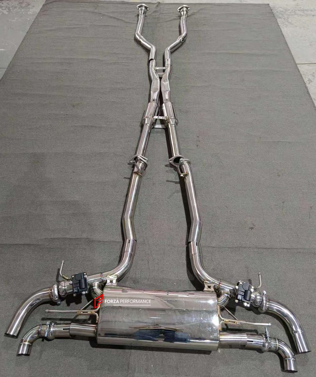 VALVED EXHAUST CATBACK MUFFLER for LEXUS LC500 Z100 5.0 2017 + FORZA PERFORMANCE Custom Fit

Set includes:

Mid Pipes
Resonators
Valved Bypass Muffler
Electronic Valve Actuators
Valve Control Box with Remote Control (you may also reuse your factory exhaust valve motors)
Material: Stainless Steel (Can be made of Titanium)

Production time: 10-15 days

