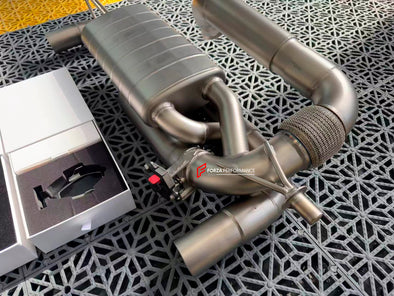 VALVED EXHAUST CATBACK MUFFLER for LOTUS EMIRA 2.0T

Set includes:

Center Pipes
Mufflers with valves
Exhaust tips

Material: Stainless Steel (we can also make Titanium by request)

Optional: We can offer downpipe and catless downpipe

Production time: 10 days

FEATURES:
Engineered Digital prototyping using 3D CAD design software, each car model chassis has been 3D laser scanned in the factory
Factory run all test cars on Italian 1200HP Dyno machine, to make the best performance design of exhaust
CNC bendin