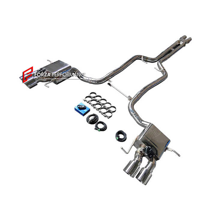 VALVED EXHAUST CATBACK MUFFLER for MASERATI GRANTURISMO S 4.7T 2008 - 2012

Set include:

Mid Pipe with X Pipe
Valved Bypass Mufflers
Exhaust Tips
Valve Control Box with Remote Control

Material: Stainless Steel (can be made in titanium)

Production time: 15 working days

NOTE:&nbsp;Professional installation is required

FEATURES:

Engineered Digital prototyping using 3D CAD design software, each car model chassis has been 3D laser scanned in the factor
Factory run all test cars on Italian 1200HP Dyno machi