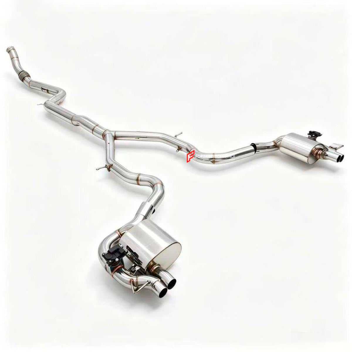 VALVED EXHAUST CATBACK MUFFLER for MERCEDES BENZ E53 W214 3.0T 2024+ FORZA PERFORMANCE Custom Fit

Set includes:

Center Pipes
Left Valved Bypass Muffler with Exhaust Tips
Right Valved Bypass Muffler with Exhaust Tips
Electronic Valve Actuators
Material: Stainless Steel (Can be made of Titanium)

Production time: 10-15 days
