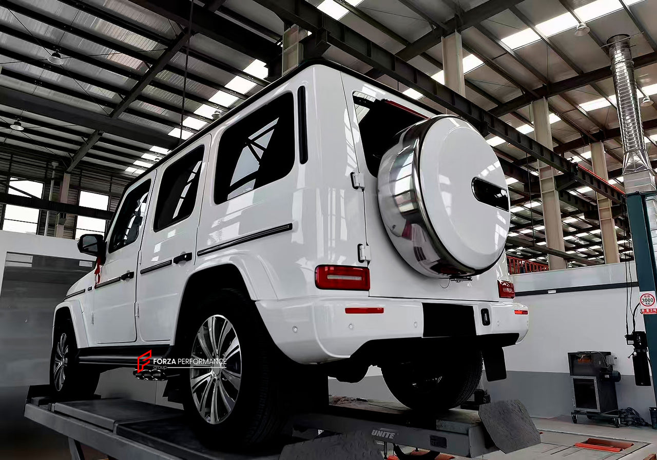 Forza Performance Aggressive sporty sound VALVED EXHAUST CATBACK MUFFLER for MERCEDES BENZ G-CLASS W463 G350
Valved exhaust, meaning that has remote, controlled valves - allowing a switch between an aggressive loud sports sound and a sound that is closer to the OEM sound
Set includes:
Center Pipes
Exhaust Tips
Muffles with valves
Factory exhaust tips must be reused
Material: Stainless steel ( for an extra cost we can make titanium )
Optional: We can offer downpipe and catless downpipe