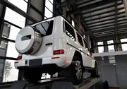 Forza Performance Aggressive sporty sound VALVED EXHAUST CATBACK MUFFLER for MERCEDES BENZ G-CLASS W463 G350

Valved exhaust, meaning that has remote, controlled valves - allowing a switch between an aggressive loud sports sound and a sound that is closer to the OEM sound

Set includes:

Center Pipes
Exhaust Tips
Muffles with valves

Factory exhaust tips must be reused

Material: Stainless steel ( for an extra cost we can make titanium )

Optional: We can offer downpipe and catless downpipe 