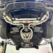 VALVED EXHAUST CATBACK MUFFLER for MERCEDES BENZ S CLASS COUPE C217 S550 4.7T 2015 - 2017 FORZA PERFORMANCE Custom Fit

Set includes:

Mid Pipes
Center Resonator
Left Valved Bypass Muffler
Right Valved Bypass Muffler
Electronic Valve Actuators
Valve Control Box with Remote Control (you may also reuse your factory exhaust valve motors)
Material: Stainless Steel (Can be made of Titanium)

Production time: 10-15 days
