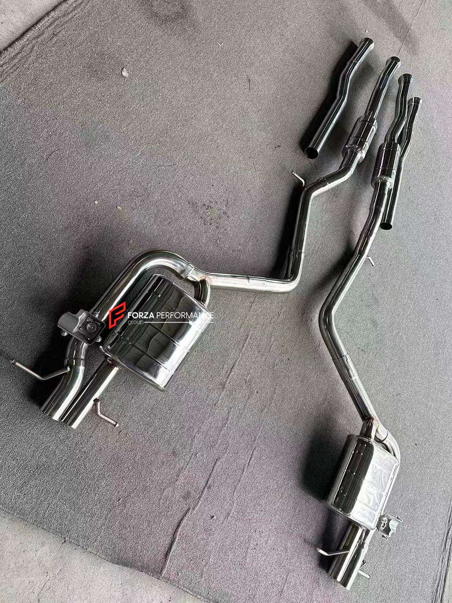 VALVED EXHAUST CATBACK MUFFLER for MERCEDES BENZ S CLASS W223 S500 4MATIC 3.0T 2020 - 2026 FORZA PERFORMANCE Custom Fit

Set includes:

Center Pipes
Modular Resonator Section (straight-pipe for a louder tone or resonated for a quieter cabin — your choice)
Mufflers with Valves
Electronic Valve Actuators
Material: Stainless Steel (Can be made of Titanium)

Production time: 10–15 days
