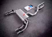 VALVED EXHAUST CATBACK MUFFLER QUAD TIPS for AUDI A3 8V 1.4 2015 - 2021 FORZA PERFORMANCE Custom Fit

Set includes:

Center Pipes
Muffler with Valves
Exhaust Tips
Valve Control Box with Remote Control (you may also reuse your factory exhaust valve motors)
Material: Stainless Steel

Production time: 10–15 days