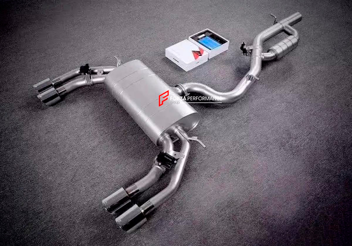 VALVED EXHAUST CATBACK MUFFLER QUAD TIPS for AUDI A3 8V 1.4 2015 - 2021 FORZA PERFORMANCE Custom Fit

Set includes:

Center Pipes
Muffler with Valves
Exhaust Tips
Valve Control Box with Remote Control (you may also reuse your factory exhaust valve motors)
Material: Stainless Steel

Production time: 10–15 days