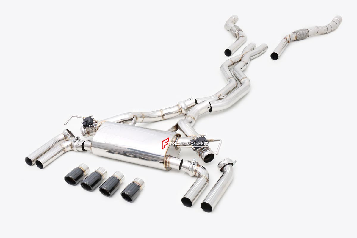 VALVED EXHAUST CATBACK MUFFLER QUAD TIPS for LAND ROVER RANGE ROVER SPORT SV L461 P530 P635 4.4 2025 + FORZA PERFORMANCE Custom Fit

Set includes:

Mid Pipes
Muffler with Valves
Exhaust Tips
Valve Control Box with Remote
Material: Stainless Steel (Can be made of Titanium)

Production time: 10–15 days