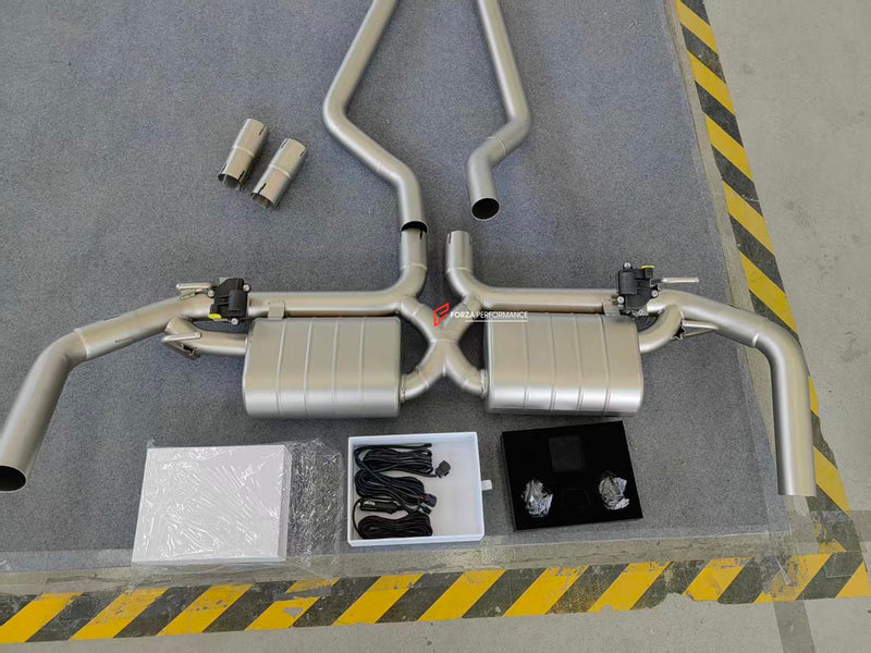 VALVED EXHAUST CATBACK MUFFLER WITH MIDDLE X PIPE for LAND ROVER RANGE ROVER L322 5.0T 2010