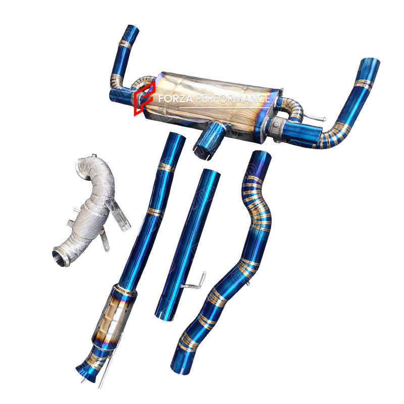 VALVED EXHAUST CATBACK with DOWNPIPE for MERCEDES BENZ AMG W118 FACELIFT CLA45S 2.0T M139 2024+

Set includes:

High Flow Downpipe
Midpipe with Resonater
Valved Bypass Muffler


Factory Exhaust Tips must be reused

Material: Titanium / Stainless Steel

Optional: We can offer downpipe and catless downpipe

NOTE: Professional installation is required.

Why “Contact Us for Pricing”?

We don’t display fixed prices because our goal is to offer you the most competitive deal possible. Product costs often decrease 