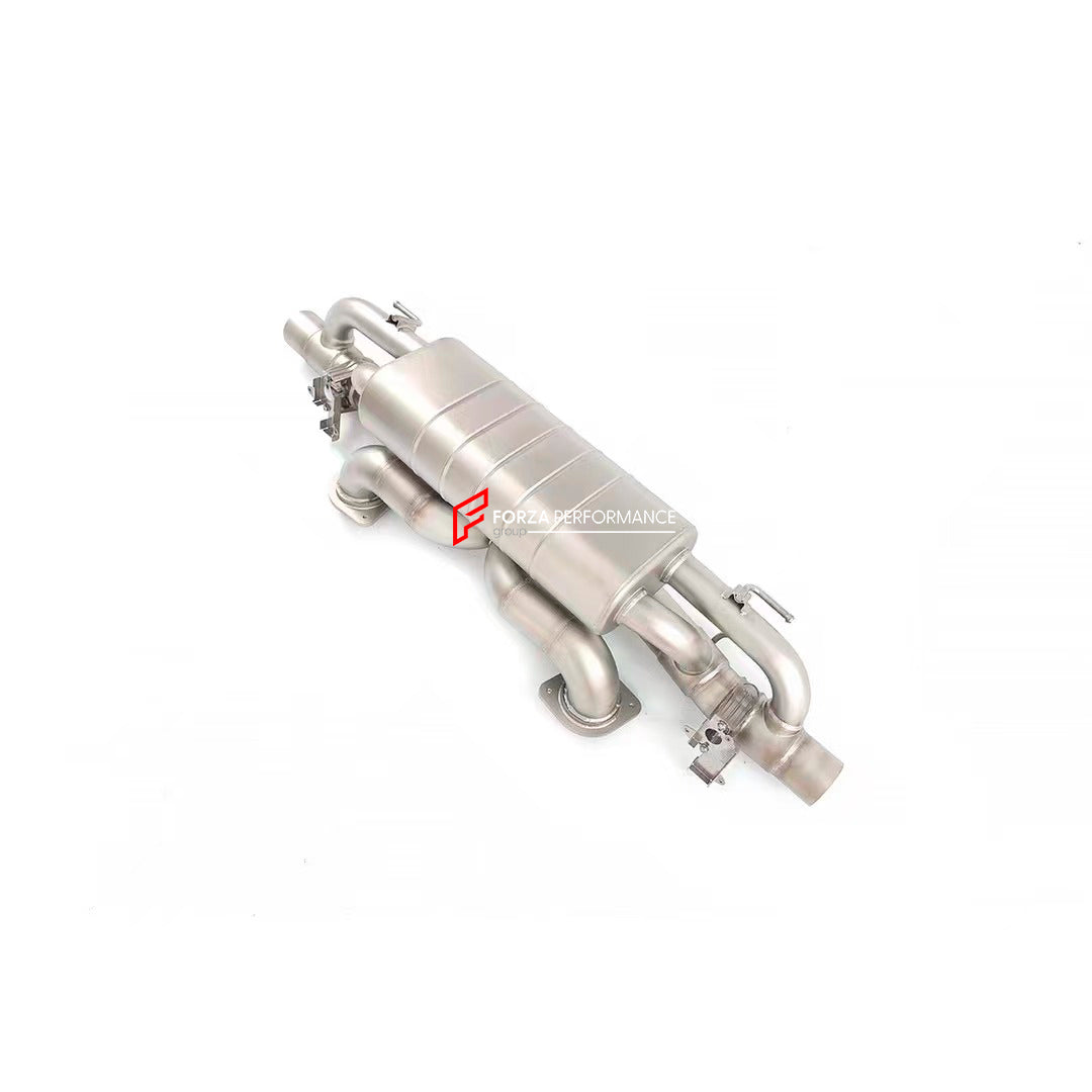 VALVED EXHAUST MUFFLER for ASTON MARTIN VANTAGE V8 4.0T 2005 - 2017

Valved exhaust, meaning that has remote, controlled valves - allowing a switch between an aggressive loud sports sound and a sound that is closer to the OEM sound

Set includes:

Center Pipes
Muffler with valves
Exhaust tips

Factory exhaust tips must be reused

Material: Stainless Steel (we can also make Titanium by request)

Optional: We can offer downpipe and catless downpipe

Production time: 10 days

FEATURES:

Engineered Digital prot