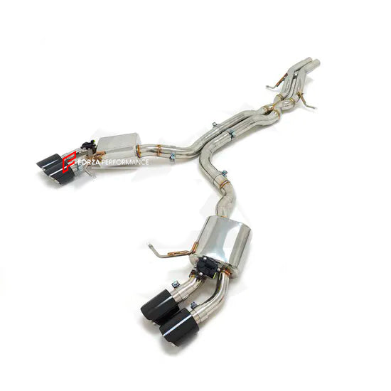 VALVED EXHAUST MUFFLER for PORSCHE MACAN 1 95B 3T 3.6T 2014 - 2018

Valved exhaust, meaning that has remote, controlled valves - allowing a switch between an aggressive loud sports sound and a sound that is closer to the OEM sound

Set includes:

Center Pipes
Muffler with valves
Exhaust tips

Factory exhaust tips must be reused

Material: Stainless Steel (we can also make Titanium by request)

Optional: We can offer downpipe and catless downpipe

Production time: 10 days

FEATURES:

Engineered Digital proto