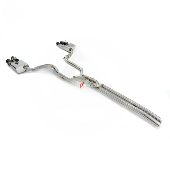 VALVED EXHAUST MUFFLER for PORSCHE PANAMERA 970 971 3.0T 2011 - 2016

Valved exhaust, meaning that has remote, controlled valves - allowing a switch between an aggressive loud sports sound and a sound that is closer to the OEM sound

Set includes:

Center Pipes
Muffler with valves
Exhaust tips

Factory exhaust tips must be reused

Material: Stainless Steel (we can also make Titanium by request)

Optional: We can offer downpipe and catless downpipe

Production time: 10 days

FEATURES:

Engineered Digital pro