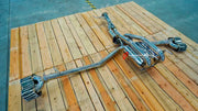 VALVED EXHAUST MUFFLER for TANK 300 2.0T 2020+

Valved exhaust, meaning that has remote, controlled valves - allowing a switch between an aggressive loud sports sound and a sound that is closer to the OEM sound

Set includes:

Center Pipes
Muffler with valves
Exhaust tips

Factory exhaust tips must be reused

Material: Stainless Steel (we can also make Titanium by request)

Optional: We can offer downpipe and catless downpipe

Production time: 10 days

FEATURES:

Engineered Digital prototyping using 3D CAD 
