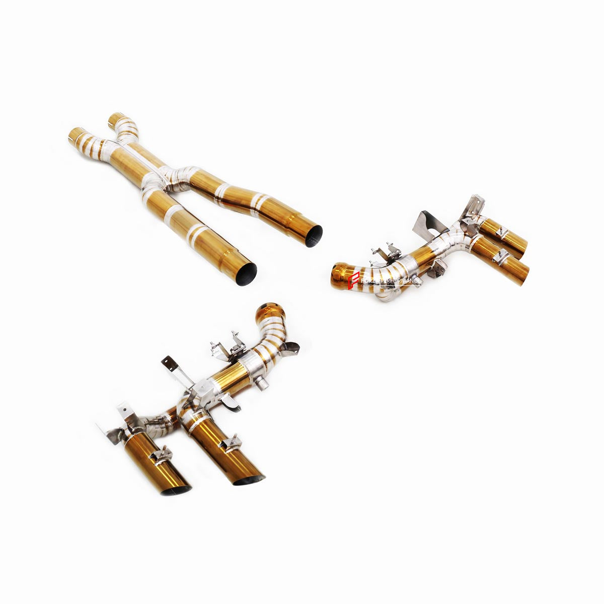 EXHAUST CATBACK MUFFLER for FERRARI PUROSANGUE V12 6.5 2023+

Set includes:

Middle X Pipe
Valved Bypass Pipes with Exhaust Tips
Electronic Valve Actuators
Material: Stainless Steel (Can be made of Titanium)

Production time: 10-15 days