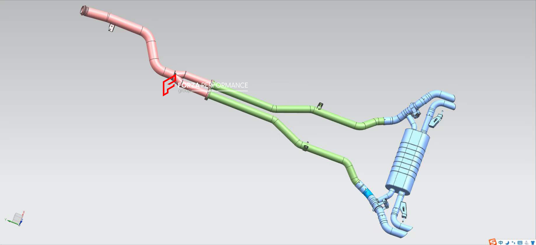 VALVED EXHAUST SYSTEM for BMW X7 G07 2024 3.0T  Set includes:  Center Pipes Mufflers with valves Exhaust tips