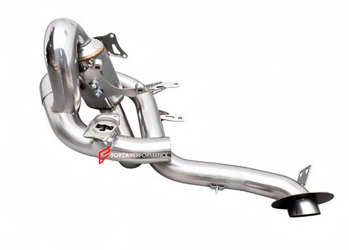 VALVED EXHAUST SYSTEM for PORSCHE 911 992.2 CARRERA GTS 3.6T 2024 + FORZA PERFORMANCE Custom Fit

Set includes:

Downpipe
Valved Bypass Muffler with Exhaust Tips
Electronic Valve Actuators
Valve Control Box with Remote Control (you may also reuse your factory exhaust valve motors)
Material: Stainless Steel (Can be made of Titanium)

Production time: 10-15 days
