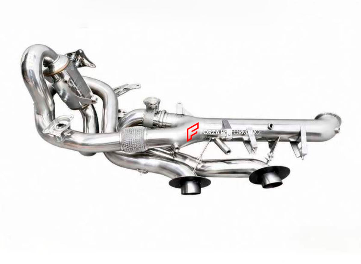 VALVED EXHAUST SYSTEM for PORSCHE 911 992.2 CARRERA GTS 3.6T 2024 + FORZA PERFORMANCE Custom Fit

Set includes:

Downpipe
Valved Bypass Muffler with Exhaust Tips
Electronic Valve Actuators
Valve Control Box with Remote Control (you may also reuse your factory exhaust valve motors)
Material: Stainless Steel (Can be made of Titanium)

Production time: 10-15 days
